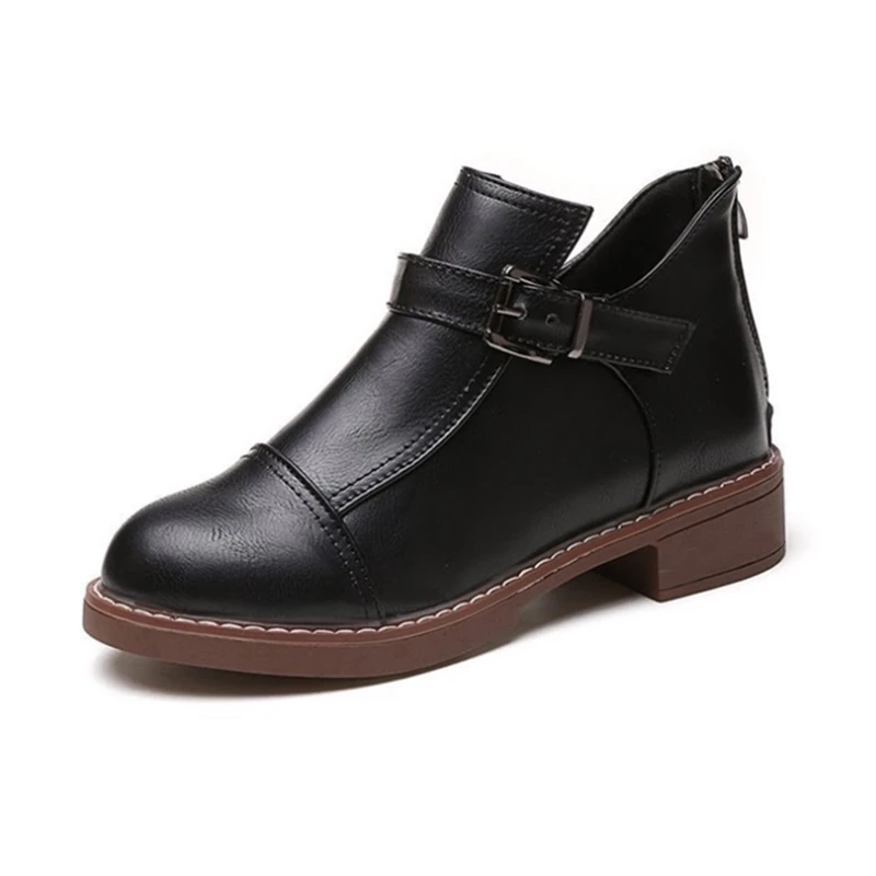 

Ho Heave Women Boots 2019 Fashion Cool New Style Pointed Toe Square Heel Pure Colors Shoes Women Ankle Boots Popular Shoes