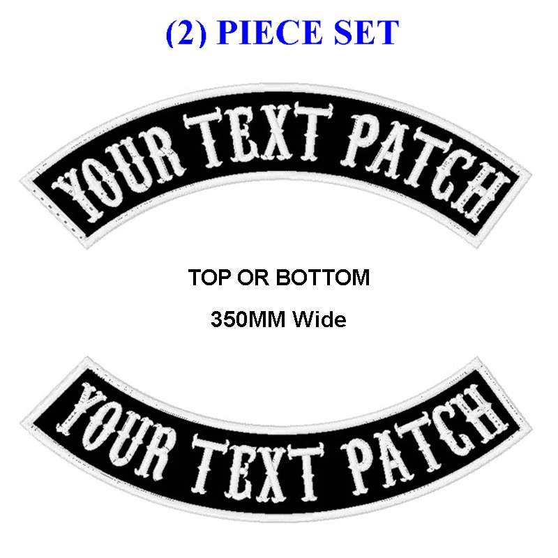17" Custom Embroidered Full Vest Set Patches