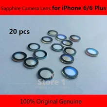 20 шт. для iPhone 6/iPhone 6 Plus Камера объектив; сапфировое стекло один Стекло без рамки+ 3 М Стикеры