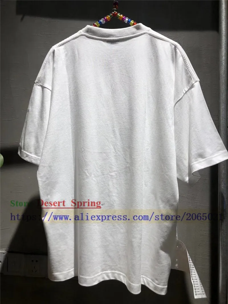 Vetements футболка для мужчин и женщин 1:1 лучшее качество Футболка большой ярлык хип