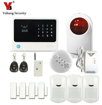 

YobangSecurity WIFI Security System Home Alarm Security System Android IOS APP Gas Detector Smoke Sensor Wireless Flash Siren