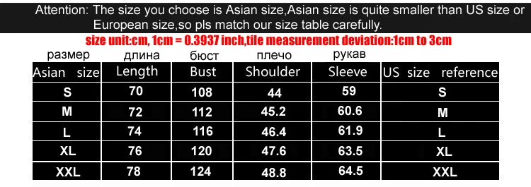 00M to 5XL