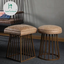 Луи Мода барные стулья для приготовления чая железная художественная мебель креативный удобный мягкий стул для отдыха