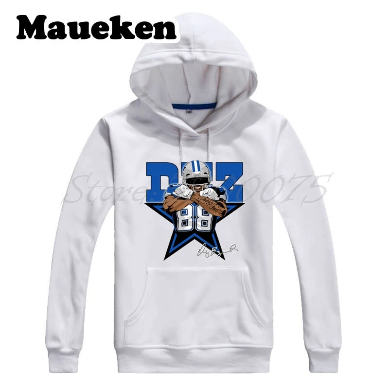 Мужские толстовки с капюшоном dallas #88 Dez Bryant и толстой шнуровкой для фанатов ковбоя