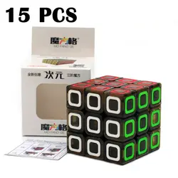 15 шт.. QiYi CiYuan Dimension Magic cube 56 мм Cubo magico гладкая Прозрачная черная наклейка Головоломка Куб Классические игрушки Neo cube