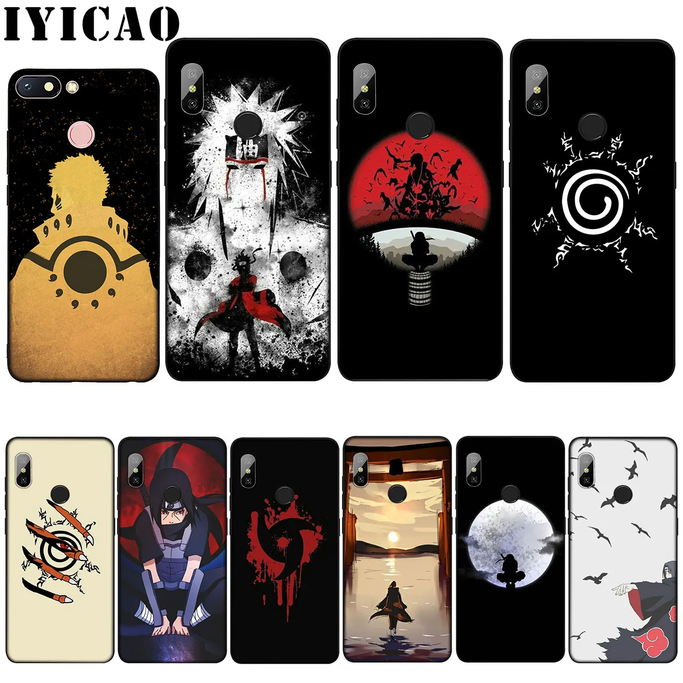 

IYICAO Naruto Shippuden Uchiha Itachi Clan Novelty Soft Case for Xiaomi Mi 9 8 A2 Lite A1 6 pocophone f1 MAX 3 mi9 mi8 mia2
