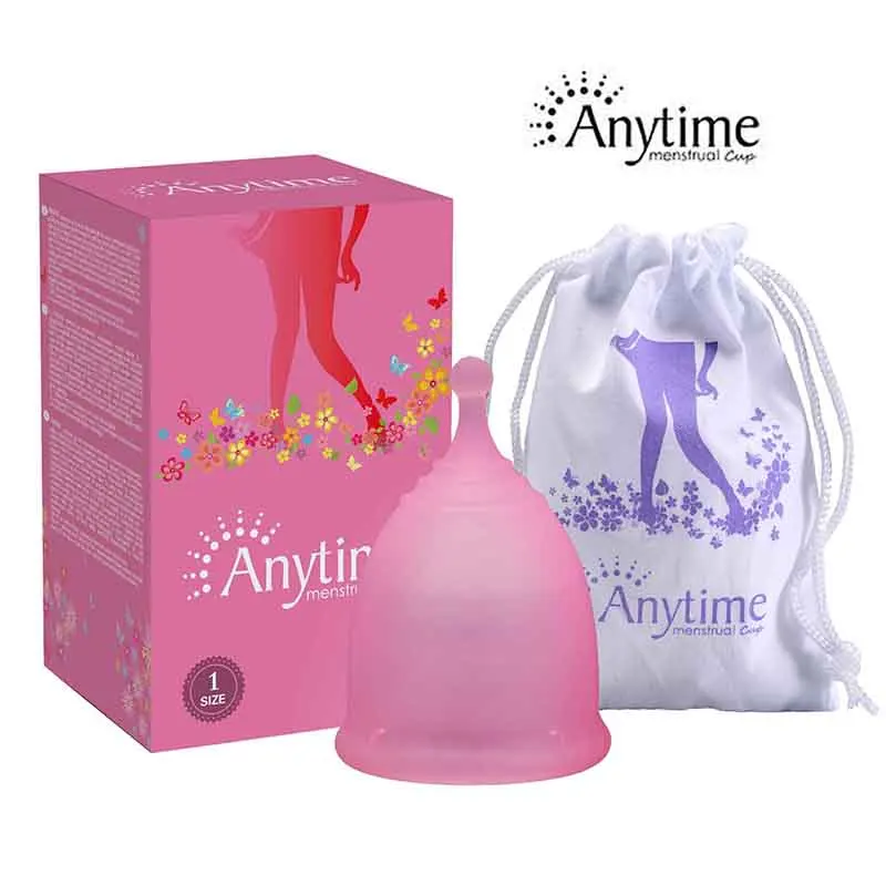 Anytime Brand Wholesale Reusable Medical Grade Silicone Menstrual Cup
