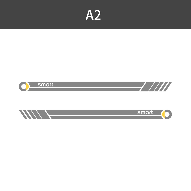 2 шт. автомобиля Стайлинг сторона юбка в полоску стикер Авто графика наклейки для автомобиля Smart foruase Fortwo Forfour Fourjoy Forspeed
