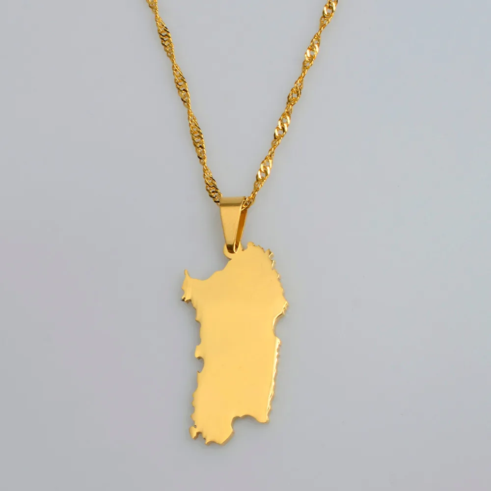 

Gold Color Italy Sardinia Trendy Pendant and Necklace Italian Sardegna Sardaigne Jewelry Gifts #J0328