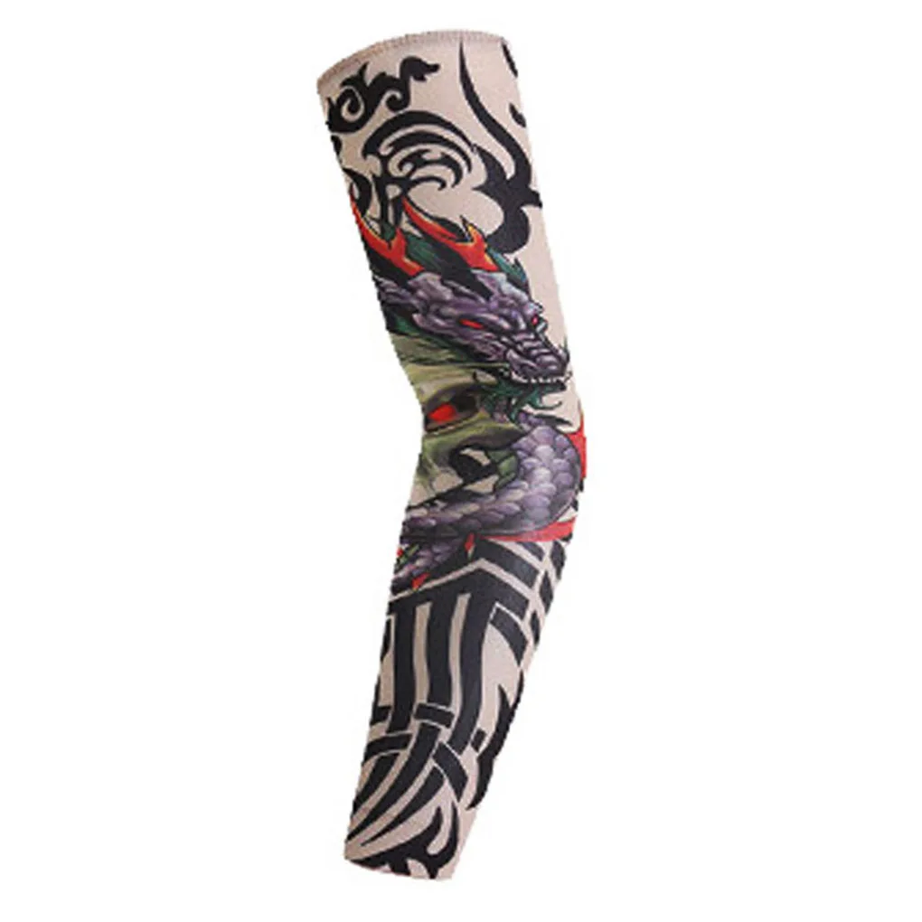 Наружная Татуировка рукав нейлон рука теплые солнцезащитные защитные мужские и женские