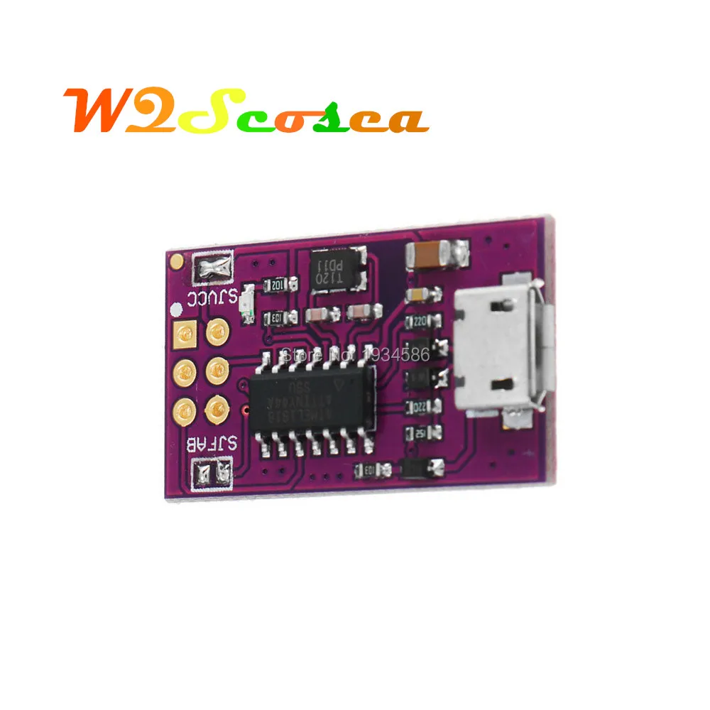TD-ELECTRO 10PCS/LOT 5V Micro USB Tiny AVR ISP ATtiny44 USBTinyISP Programmer Module for Arduino Bootloader ISP Microcontroller ATTiny45 85