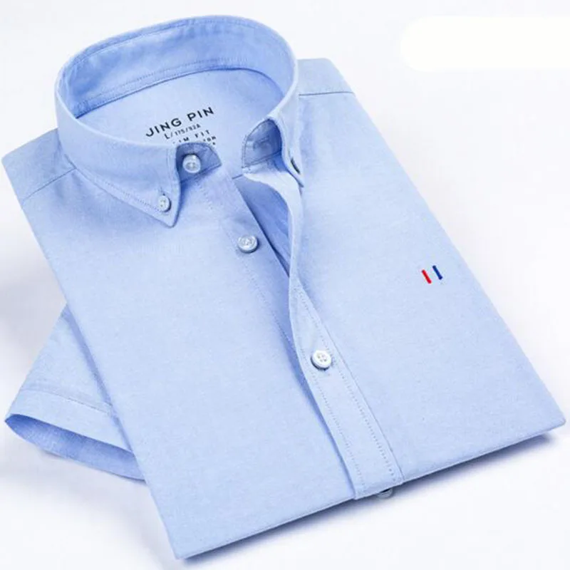 

Summer Fashion Men Students Casual Single Breasted Shirts Camisa,Solid Candy Color Breathable Short Sleeve Oxford Shirts