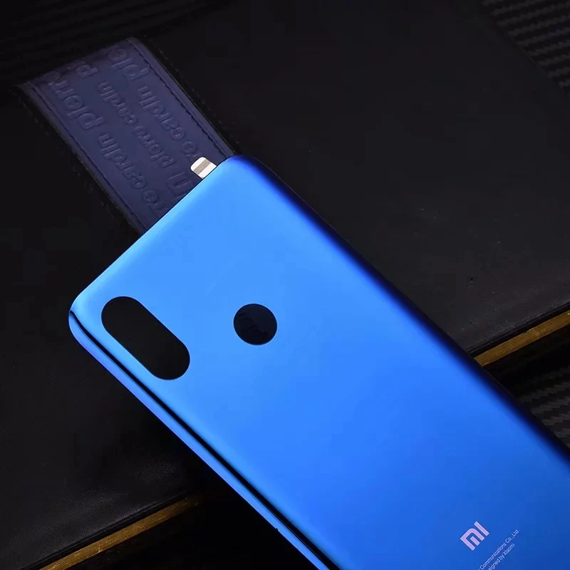 Mi 8 корпус для Xiaomi mi 8 Xiao mi 8 стеклянная задняя крышка батарейного отсека Запасные части для мобильного телефона чехол - Цвет: Синий