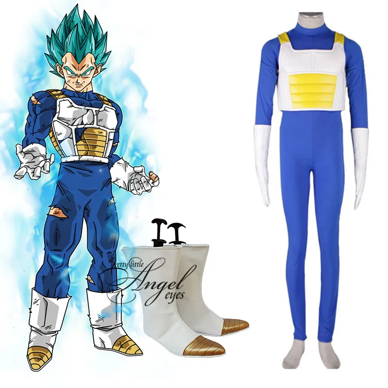 

Anime Dragon Ball Vegeta Costume Cosplay Halloween Party Full Set Custom