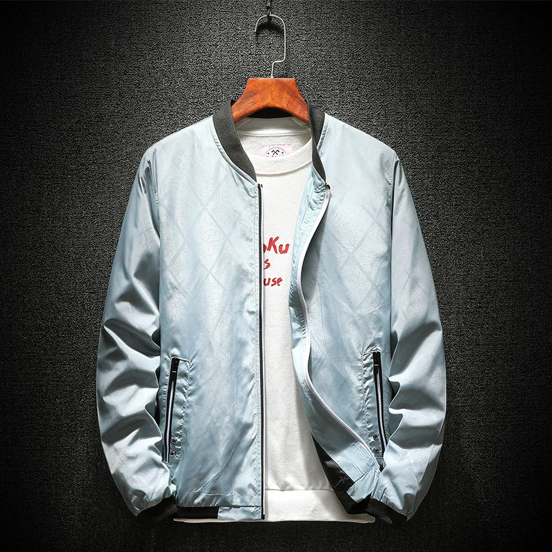 Fall 2018 young men jacket move handsome pure color trend casual jacketin Jackets from Men's