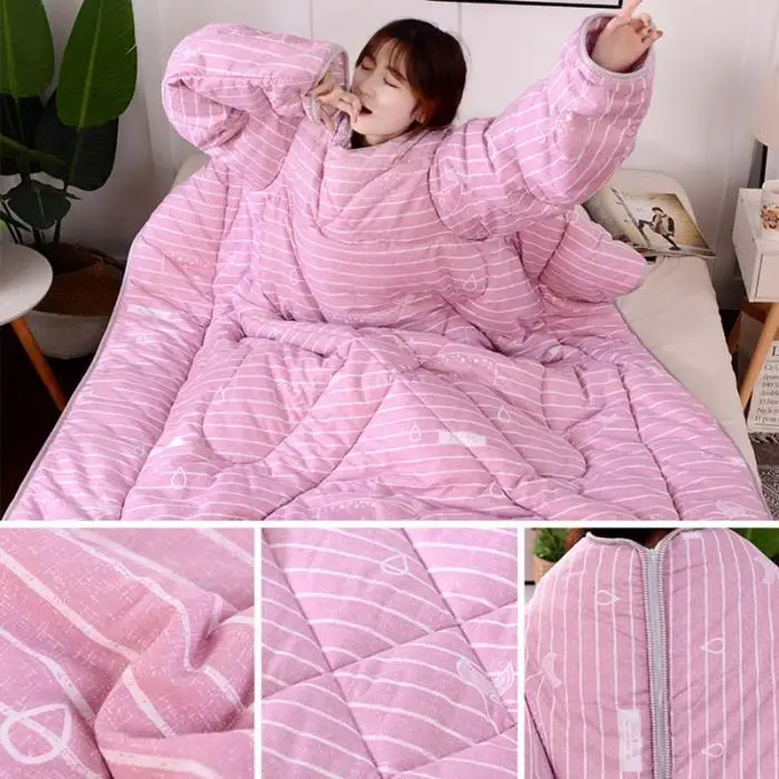 Многофункциональное «ленивое» одеяло с рукавами зимнее теплое утолщенное стираное одеяло BDF99