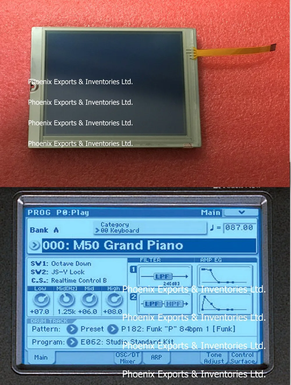 Новый и оригинальный Korg дисплей с сенсорным экраном для M50 5 7 &quotЖК Сенсорная