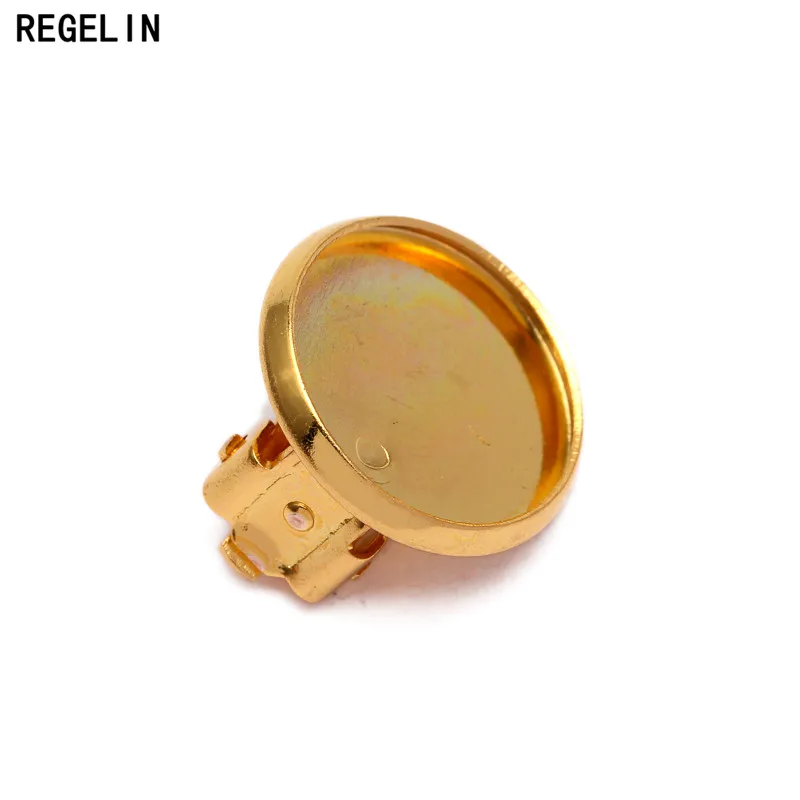 Круглые зажимы для ушей REGELIN основа сережек с кабошоном 20 шт./лот подходит