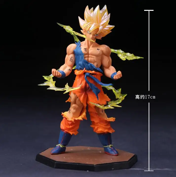 Dragon Ball Z Super Saiyan 17 см Сон Гоку гокоу в коробке ПВХ фигурка Коллекционная модель