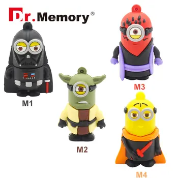 

Fashion Cool USB Flash Drive 32GB Darth Minions Pendrive 16GB 8GB 128MB Memory Stick Pen Drives Storage Flash Disk Funny Gifts