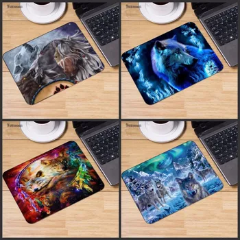 

Yuzuoan Wolf Customized MousePads Computer Laptop Anime Mouse Mat Size for 25x29CM Speed Version Gaming Mousepads As Boys Gift