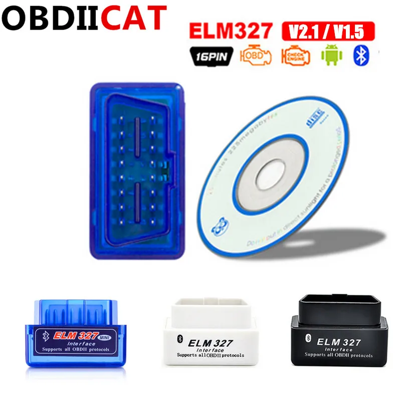 50 шт./лот DHL Супер Мини ELM327 v2.1/V1.5 считыватель кодов Bluetooth OBD2 интерфейс ELM 327 Авто OBD диагностический сканер