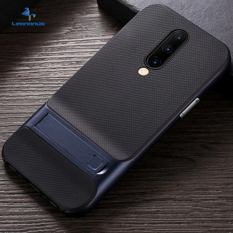 

for Oneplus 7 Pro Cover Hybrid Silicone Holder Case for Oneplus 6T 5T 3T 3 5 6 Case for OnePlus 7 Pro Shockproof PC Bumper