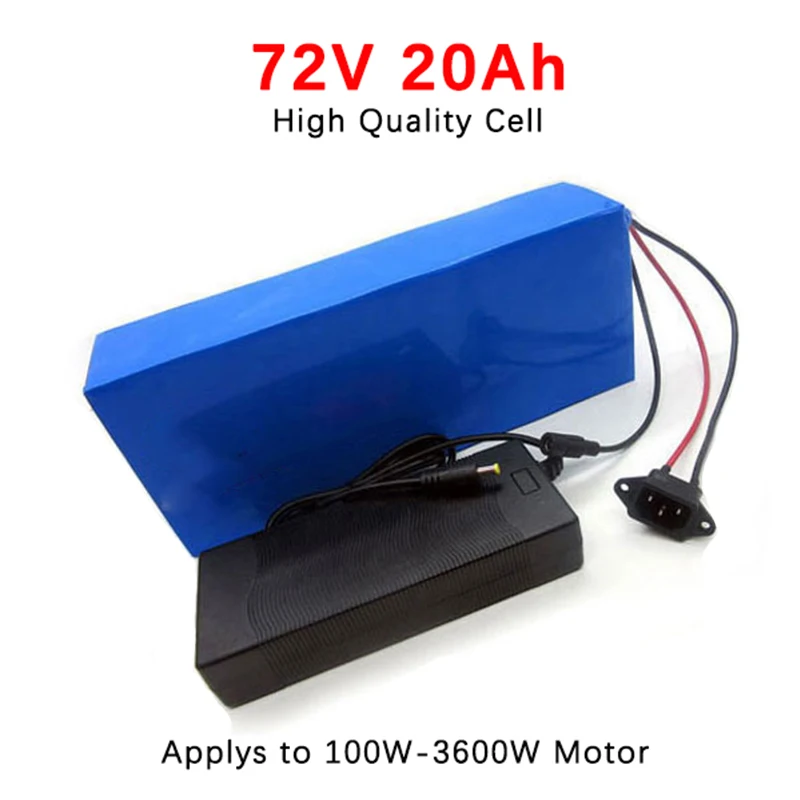 Perfect 72V 20Ah 3000W 1000W Electric Bike Battery Lithium Ion Battery Pack For Electric Bicycle Motor Bike Battery Rechargeable No Tax 5