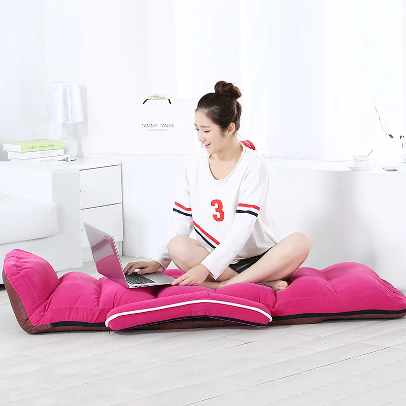 Foldable Living Room Sofa Bed Furniture Home Bedroom Lazy Bean Bag Chair Travel Leisure Couch Balcony/Bay Window Tatami Japanese