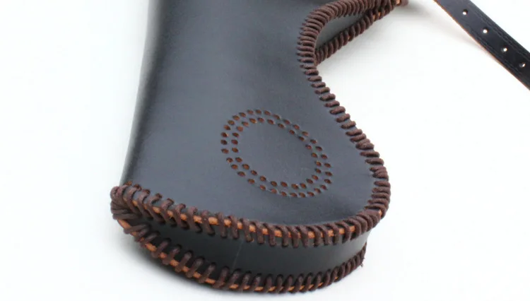 Tiro com Arco Quiver para Tiro Recurvo Composto Couro Genuíno Bolsa Setas Caça Tradicional 3mm 5 Arco e flecha