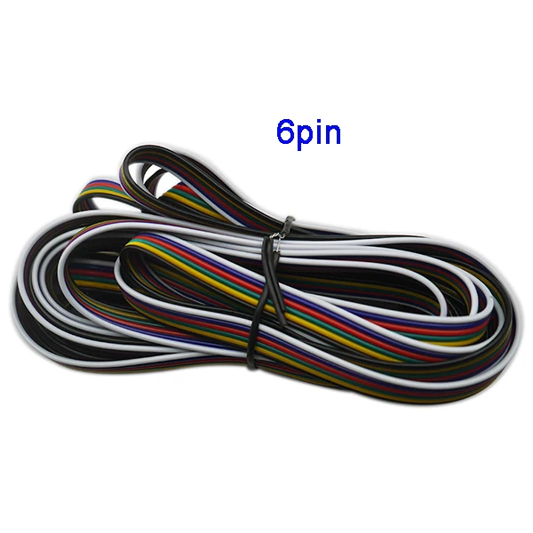 5 м 2pin 3pin 4pin 5Pin 6pin 22 AWG расширение электрические провода с разъемом светодиодный разъем для 5050 3528 SMD светодиодная лента света; - Цвет: 6pin