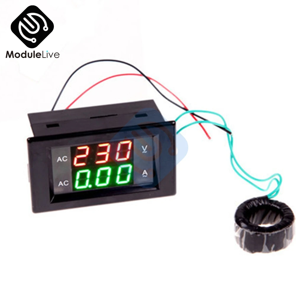 

LCD Display Volt Ampere Amp Meter Voltmeter Dual Panel Guage AC 100-300V/200A