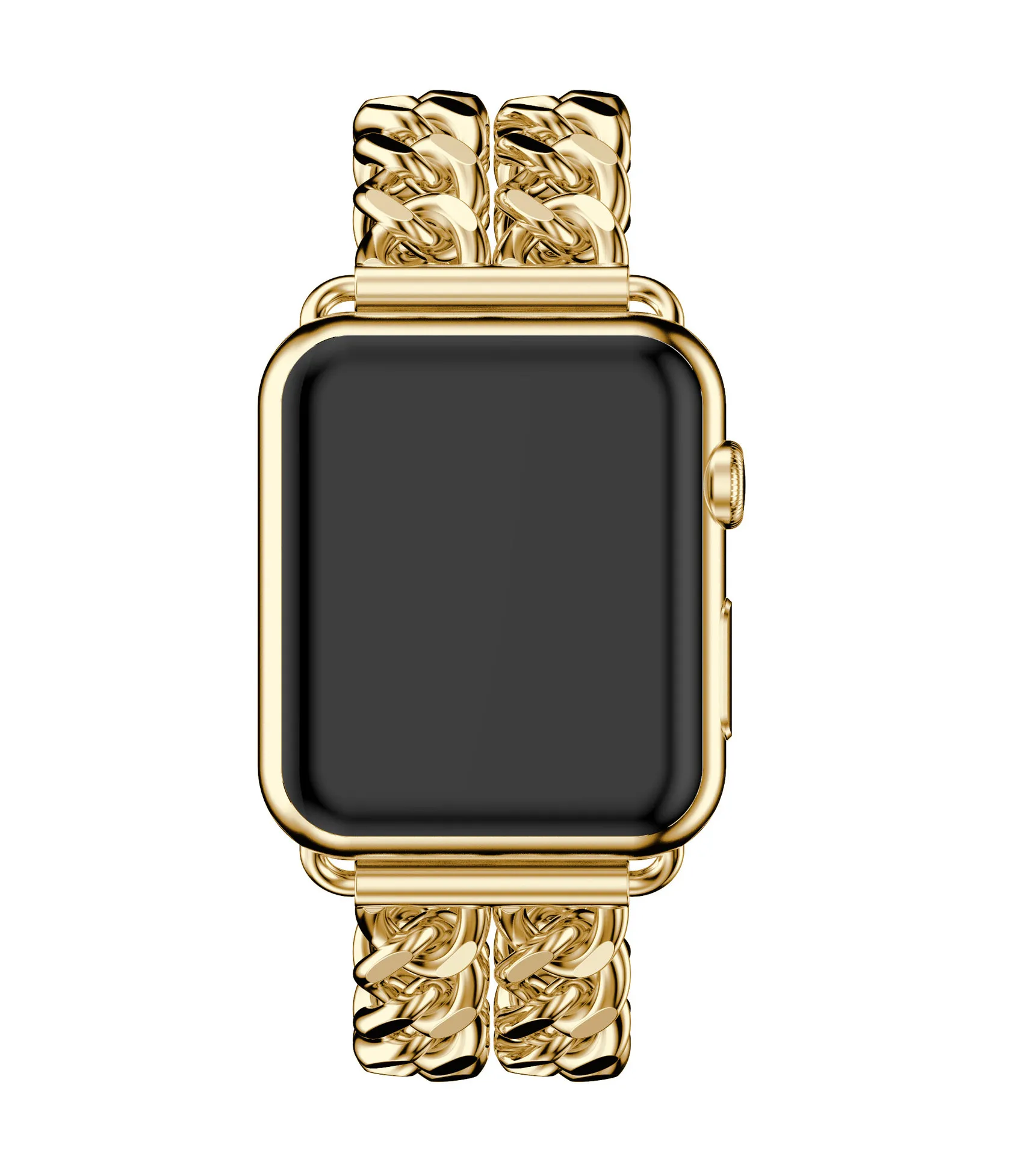 Ремешок-цепочка из нержавеющей стали для iphone, для мужчин x, для женщин, для Apple Watch, ремешок 38 мм, 42 мм, умный браслет, ремешок для часов Iwatch, серия 3/2/1