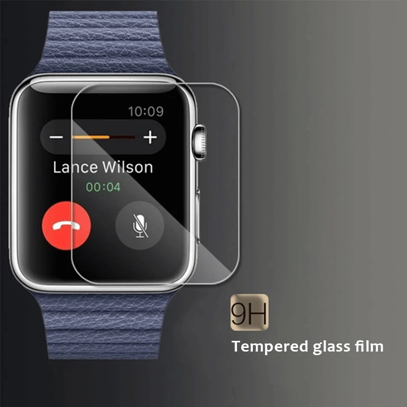 2 шт 9H твердость экрана протектор 2.5D Закаленное стекло для Apple для iWatch серии 2 3 42 мм/38 мм царапины чехол из ТПУ для Apple Watch