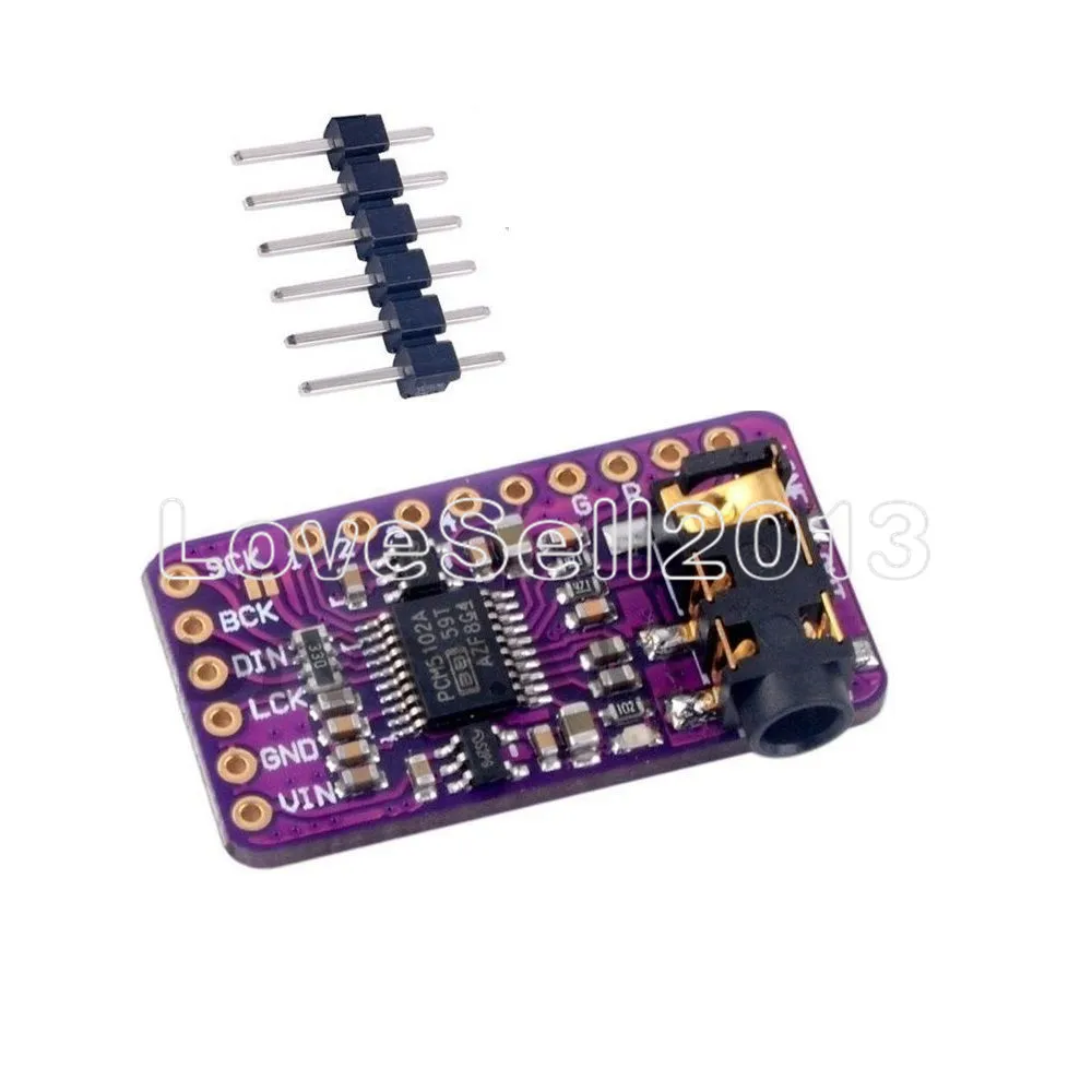 

PCM5102 DAC I2S Interface Decoder Sound Card Board Digital Audio GY-PCM5102 Phat Format Player Module for Raspberry Pi