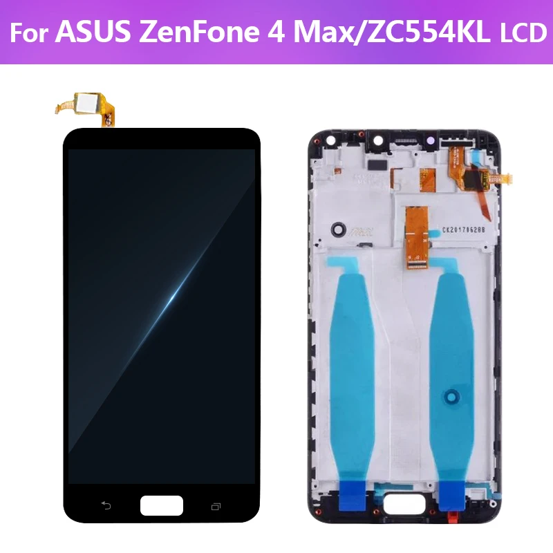 Tanie Oryginalny Asus Zenfone 4 Max ZC554KL LCD ekran dotykowy wyświetlacz Digitizer zestaw naprawczy części 5.5 \
