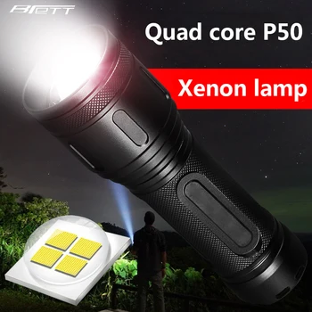 

Flashlight led Cree xhp50 Hard Light 30W Built-in 32650 lithium battery Power Bank Shock Resistant Self Defense Car led torch