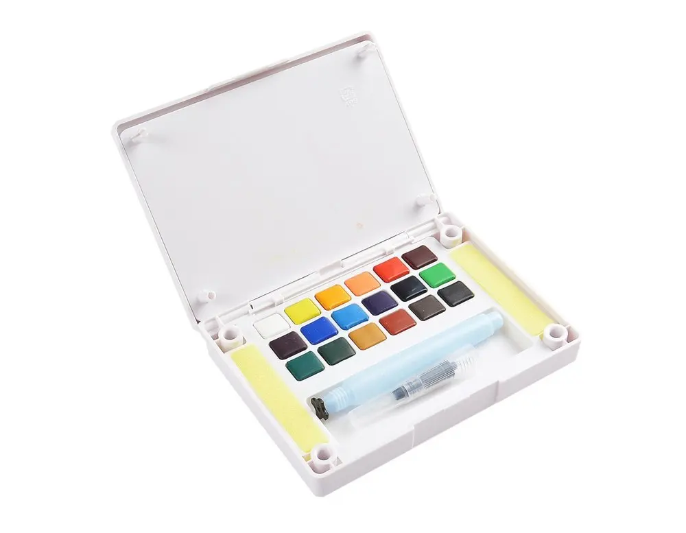 Talens Petit Solid ассорти прозрачные цвета воды поле эскиз карманный набор с кисточкой - Цвет: 18 Colors     NCW18H