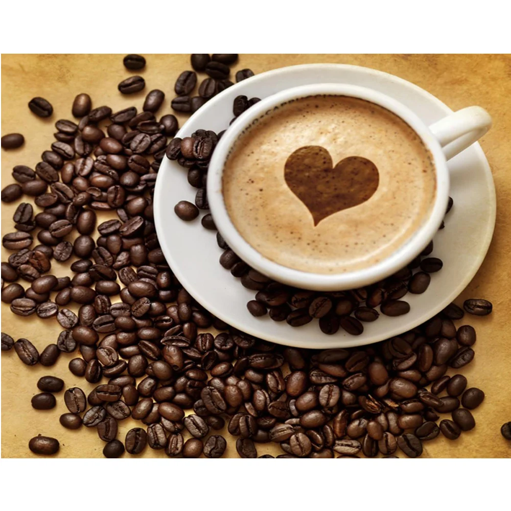 

Explosion models DIY Diamond Painting Crystal Cross Stitch Diamond Embroidery Square Drill Home Decor pattern Love Coffee H488