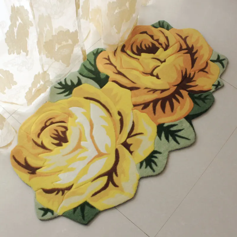 70 см* 120 см, 2 розы, ковер, коврик для пола, цветной принт, ковер с цветами, ковер для кухни, современные коврики для гостиной, 2x3