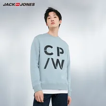 JackJones Мужская хлопок Круглый вырез Письмо печати чистый цвет Толстовка Топ Мужская одежда | 219133506