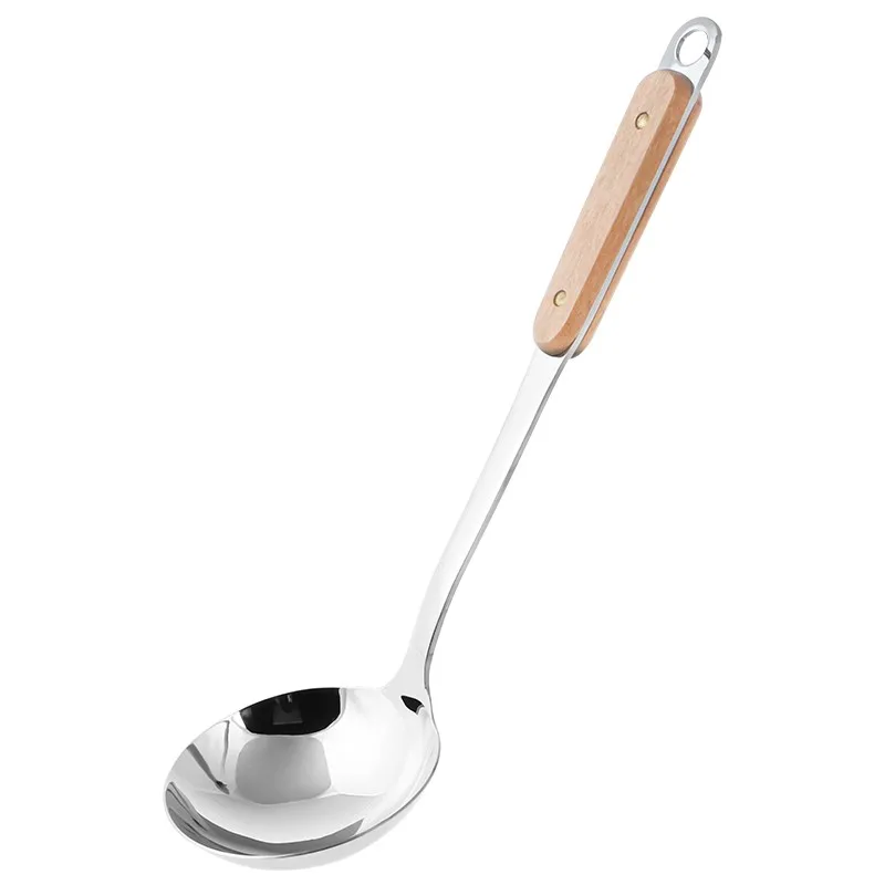 Cooking Tool stainless steel Long wooden handle Kitchen Utensils Set Spatula spoon Colander Gadgets Dining Accessories supplies Cooking Tool stainless steel Long wooden handle Kitchen Utensils Set Spatula spoon Colander Gadgets Dining Accessories supplies