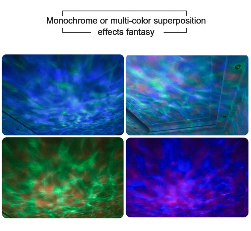 USB океан волны проектор звездного неба Аврора светодиодный Ночной Светильник проектор с дистанционным управлением Новинка светодиодные лампы спальня дети атмосферная лампа