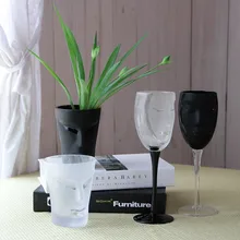 Сто садов ваза из декоративного стекла обустройство лица ремесла домашняя мягкая вилла клуб гостиная высокая нога черный