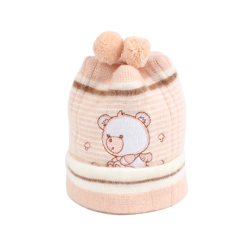 Bear Winter Hats For Newborns Crochet Baby Beanie Cotton Soft Corchet Pattern Hat Warm Newborn Pompom Hat Baby Girls Clothing (13)