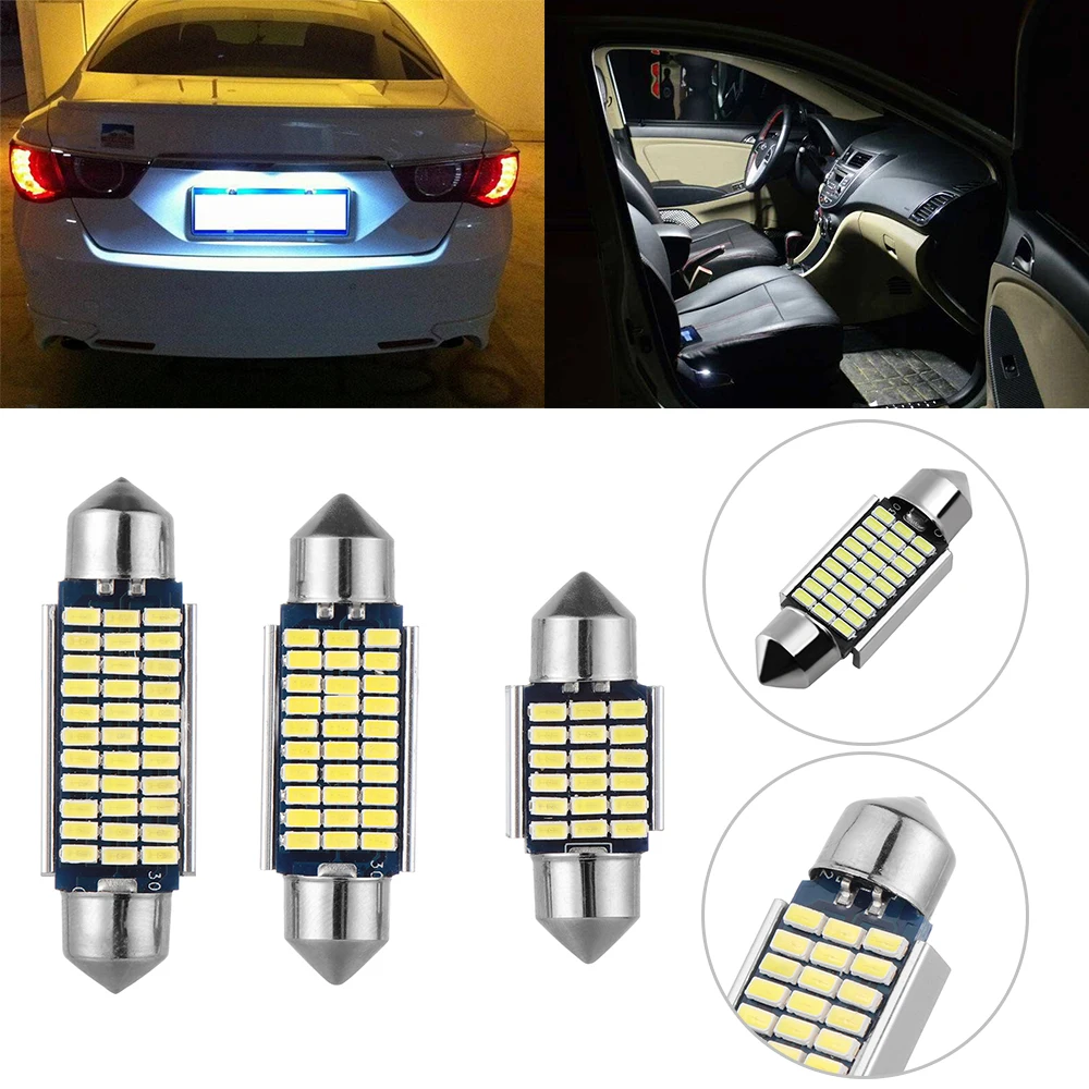 Фестон без ошибок Canbus C5W C10W Автомобильная внутренняя лампа 3014 SMD стайсветильник