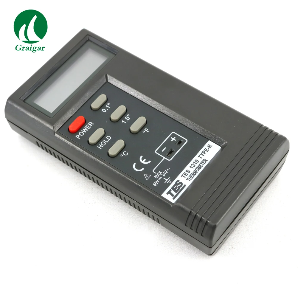 

Digital Thermocouple Thermometer Temperature Reader Sensor Switchable Resolution TES-1310 Type-K Reader Sensor