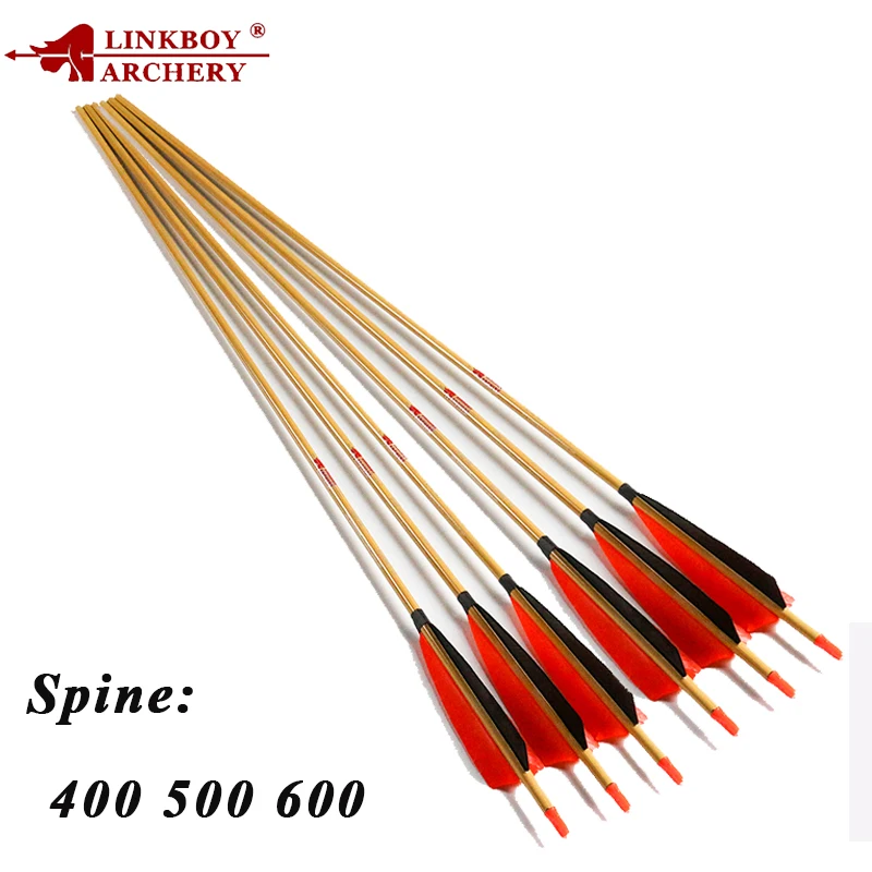 Seta de Carbono Linkboy Id6.2mm Eixo 32 Polegada Coluna 400 500 600 Acessórios Seta Arco Recurvo Composto Caça 6 - 12 Pçs 7 Esporte e Lazer