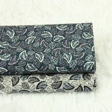 Высококачественная тонкая хлопковая ткань с принтом листьев ткань ручной работы сделай сам платье рубашка tissu