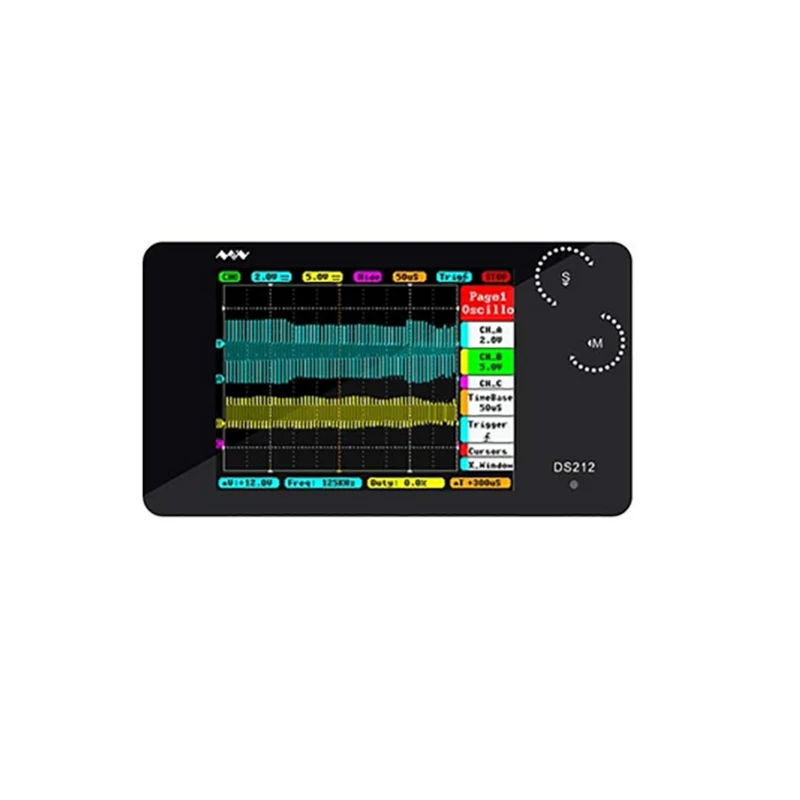 

DS212 Digital Oscilloscope kit Multimeter Touch Screen Sampling Rate MCX Combined Probe Bandwidth 1MHz Oscilloscope Set